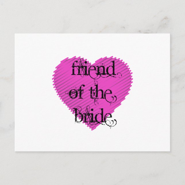 Friend of the Bride Postcard (Front)