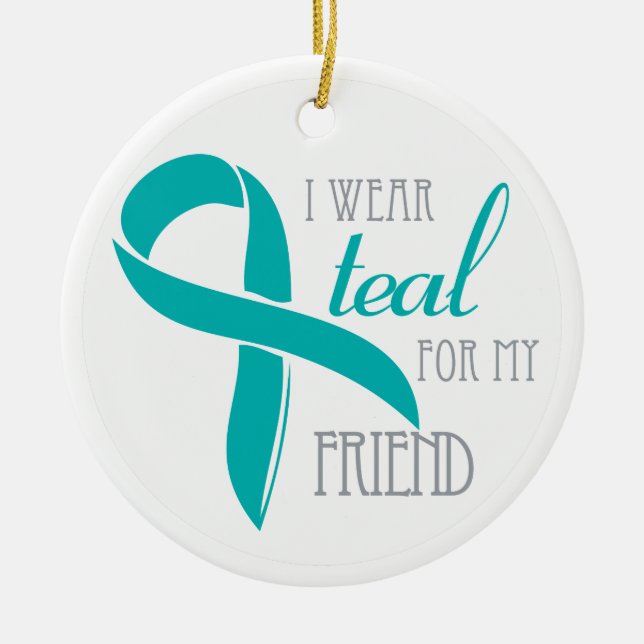 Friend - Ovarian Cancer Ornament (Front)