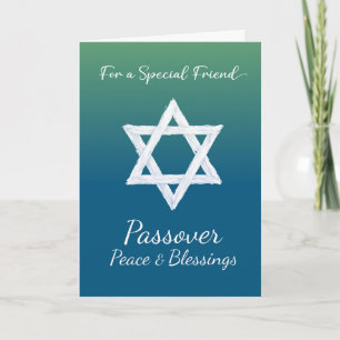 Friend Passover Peace Blessings Star of David Card