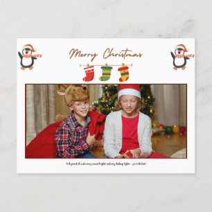  FRIEND PERSONALISED PHOTO  CHRISTMAS POST CARD 