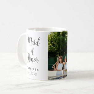 Friend Photo Bridesmaid Name Wedding date Coffee Mug