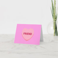 Friend pink conversation heart Valentine's Day