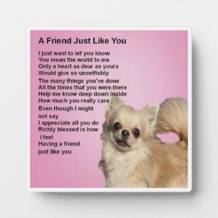 Friend Poem Plaque  -  Chihuahua dog  Design