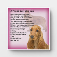 Friend Poem Plaque - Cocker Spaniel Design