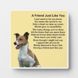 Friend Poem Plaque  -  Jack Russell  Design