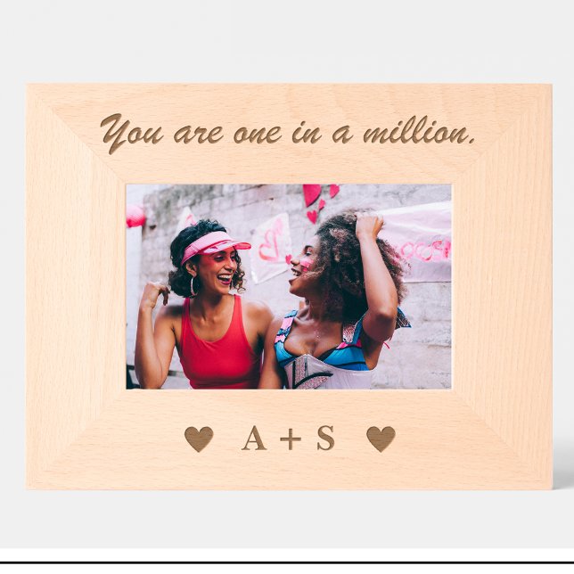 Friend quote Monogram Custom Wood Picture Frames (Creator Uploaded)