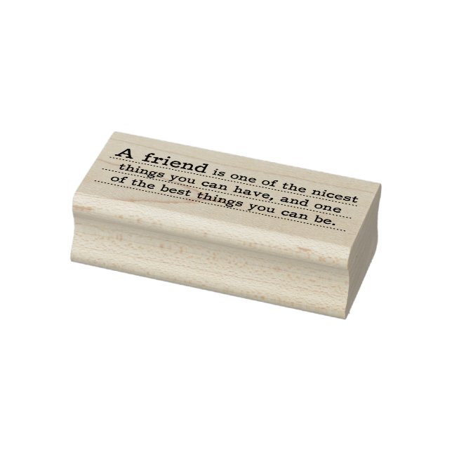 Friend Sentiment Rubber Art Stamp (Stamp)
