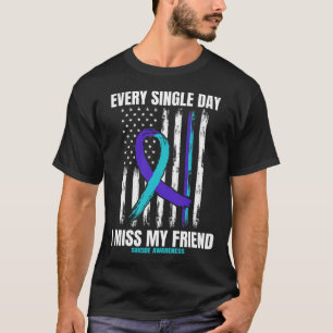 Friend Suicide Awareness Prevention American Flag T-Shirt