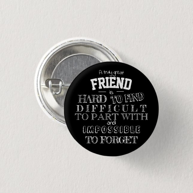 Friend Thank you Appreciation Gift script bff 3 Cm Round Badge (Front & Back)