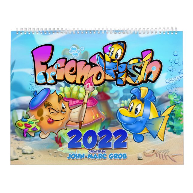FriendFish cartoon fish  Calendar (Cover)