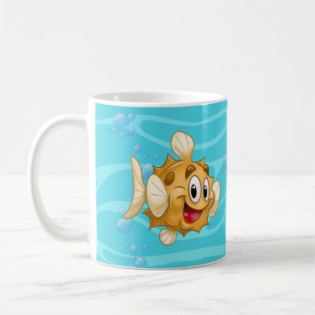FriendFish cartoon fish  Coffee Mug (Left)