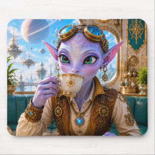 Friendly Alien Coffee Break MousePad