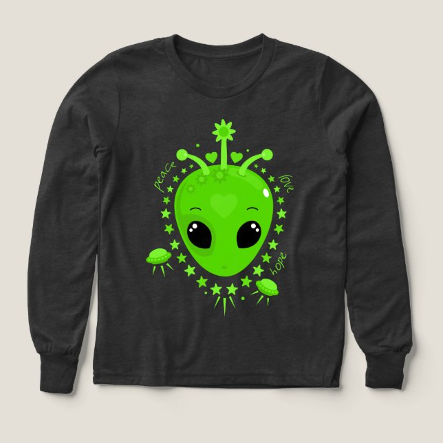 Friendly Alien Peace Hope Love Extraterrestrial (Design Front)