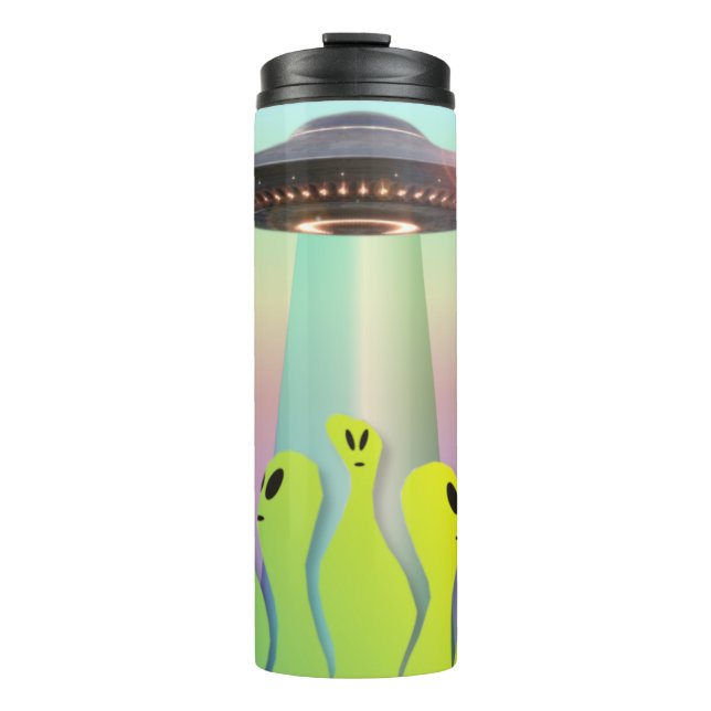 friendly aliens thermal tumbler (Front)