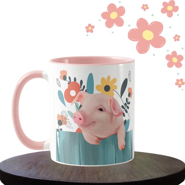 Friendly Baby Pig | Cute Baby Animal Mug (Creator Uploaded)