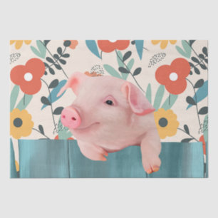 Friendly Baby Pig Cute Baby Animal Tissue Paper