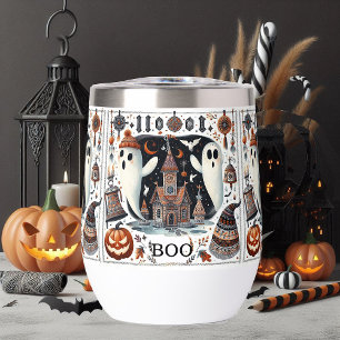 Friendly Boo Halloween Ghost Modern Script Spooky