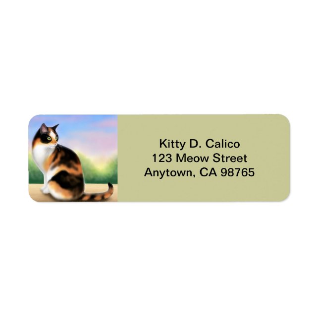 Friendly Calico Cat Customisable (Front)