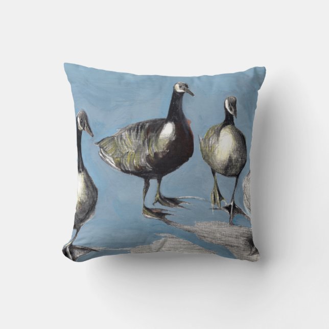 Friendly Canada Geese 2012 Cushion (Front)