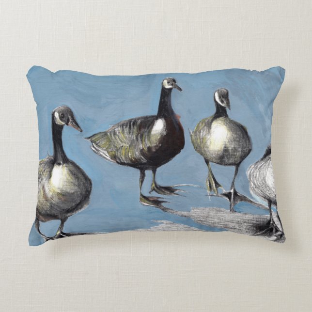 Friendly Canada Geese 2012 Decorative Cushion (Front)