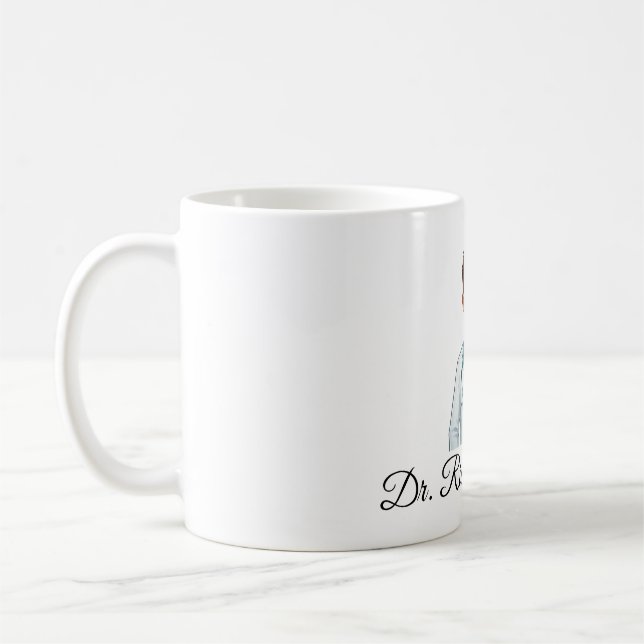 Friendly Cartoon Cardiologist Mug Design – ECG Cha (Left)