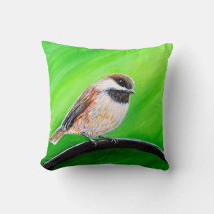 Friendly Chickadee Painting Cushion