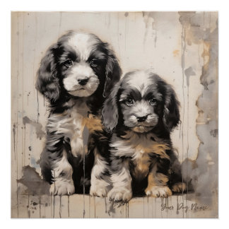 Friendly Cocker Spaniel Puppy Dogs  001 - Raimon P Poster