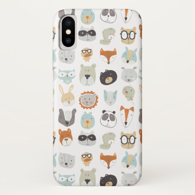 Friendly Faces | Cute Animal Portraits Case-Mate iPhone Case (Back)