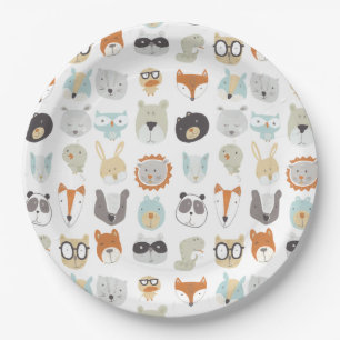 Friendly Faces   Cute Animal Portraits Paper Plate