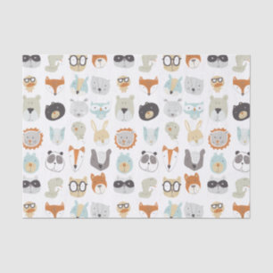 Friendly Faces Cute Animal Portraits Tissue Paper