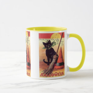 Friendly Fairy VIntage Halloween Card Mugs