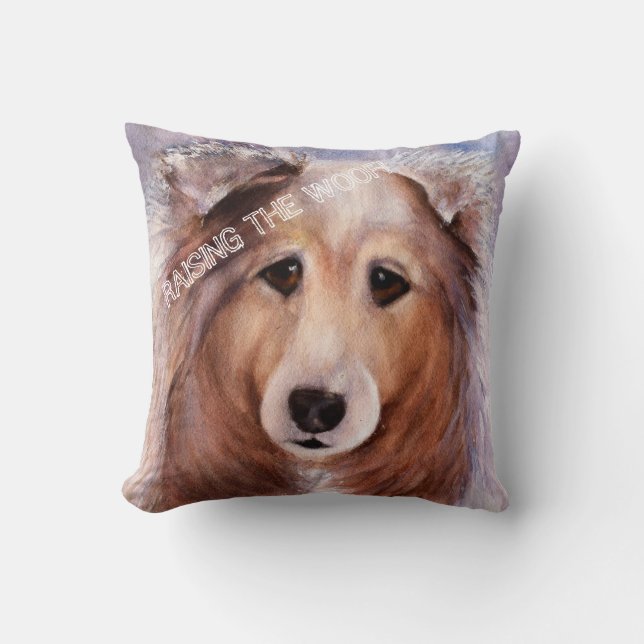 FRIENDLY FAMILY COLLIE CUSHION (Front)