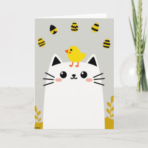 Friendly Feline Spring Card
