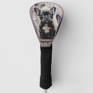 Friendly French Bulldog Puppy Dogs  003 - Raimon P Golf Head Cover