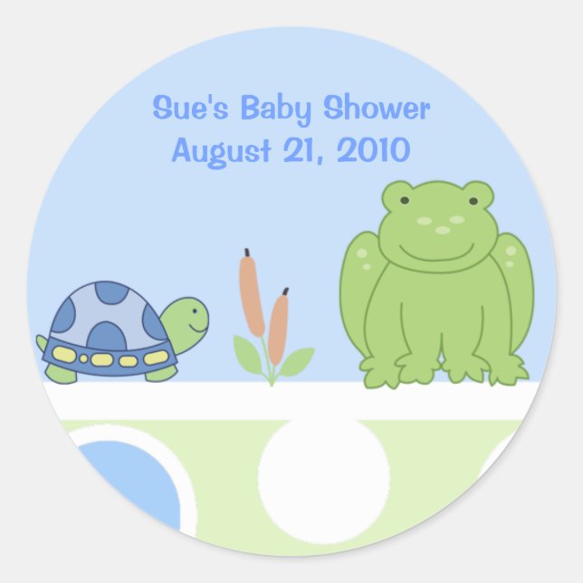 Friendly Frog and Turtle Custom Sticker (Front)