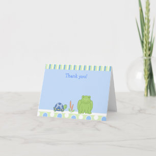 Friendly Frog & Turtle Folded Thank you note