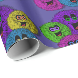 Friendly Fuzzles Cute Creatures Wrapping Paper