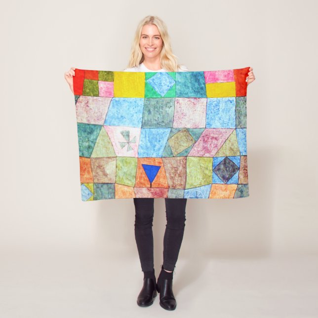 Friendly Game, Paul Klee Fleece Blanket (In Situ)