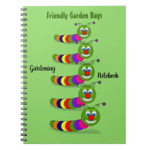 Friendly Garden Bug Ladder Green Organic Gardening Notebook