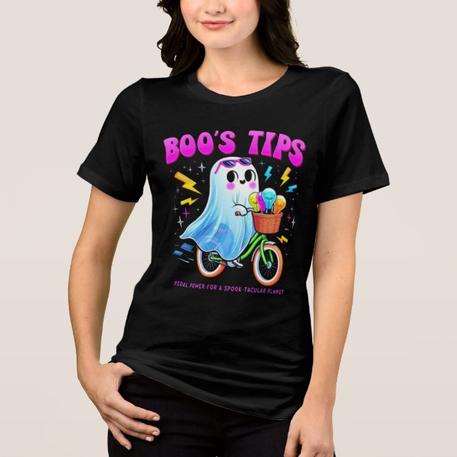 FRIENDLY GHOST, BOO PHANTOM Tri-Blend SHIRT (Front)