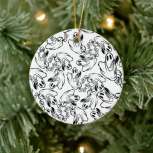 Friendly Ghost Floating Your Way! Ceramic Tree Decoration