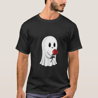 Friendly ghost holding a rose T-Shirt