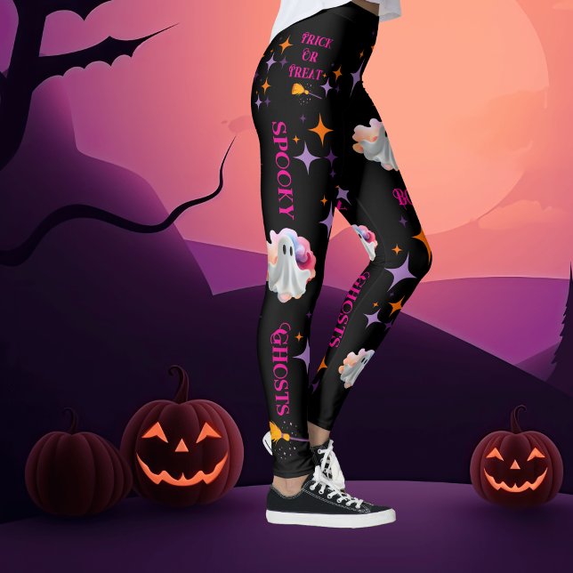 Friendly Ghosts Colourful Halloween Leggings (Creator Uploaded)