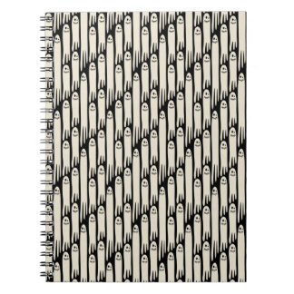 Friendly Ghosts on Cream and Pink – Halloween Patt Notebook