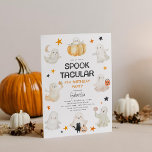 Friendly Ghosts Spooktacular Kids Birthday Party Invitation<br><div class="desc">Make your next birthday party a boo-tiful blast with our ghostly Halloween themed invitations. The modern party template, sprinkled with cute watercolor ghosts and starry details against a spectral white background, sets a fun and spooky tone for your celebration. Let the black ghost typography invite friends and family over for...</div>