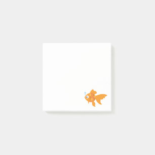 Friendly Gold Fish Illustration Post-it Notes