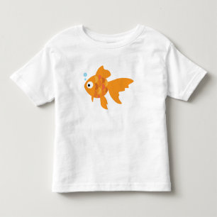 Friendly Gold Fish Illustration Toddler T-Shirt