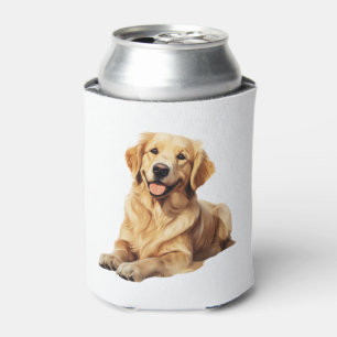 Friendly Golden Retriever Smile - Loyal Dog Portra Can Cooler