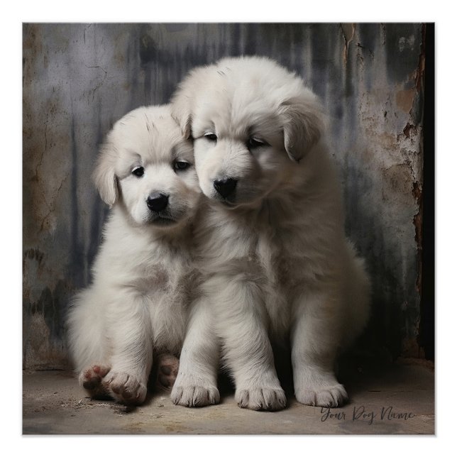 Friendly Great Pyrenees Puppy Dogs  004 - Raimon P Poster (Front)