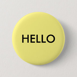 friendly greeting 6 cm round badge